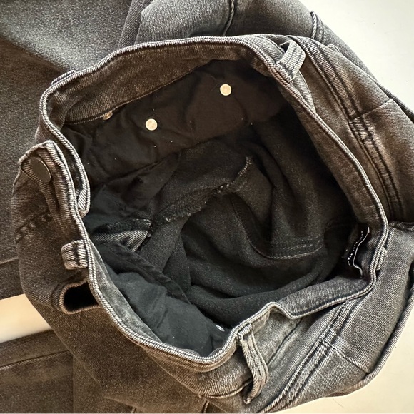 Donna Wash Black Cotton Blend High Rise Hidden Stretch Straight Leg Jeans Size 4 - Picture 8 of 14